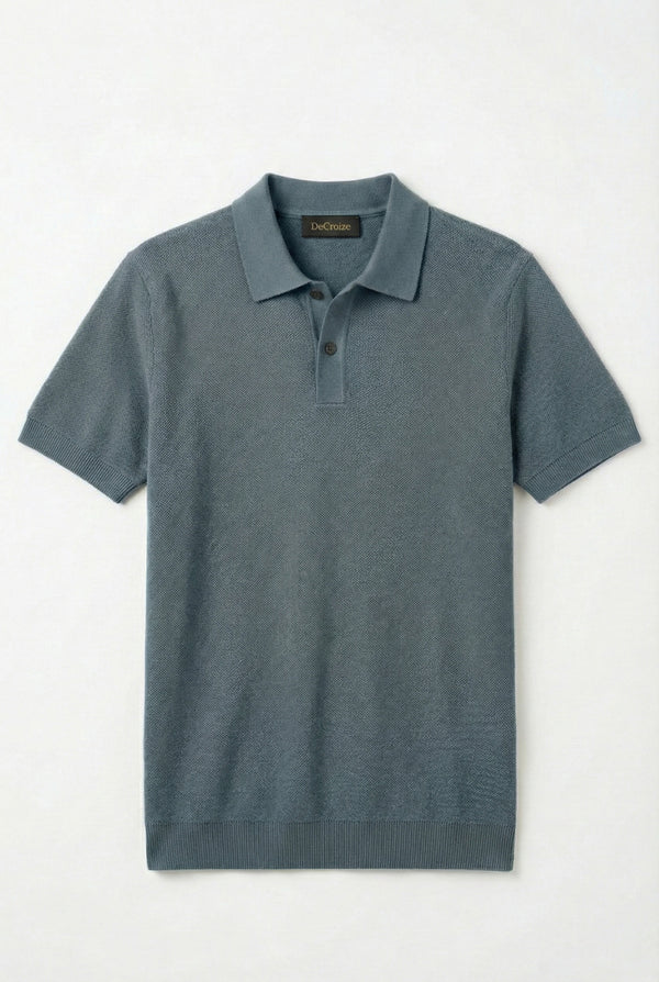 Polo Bleu Gris