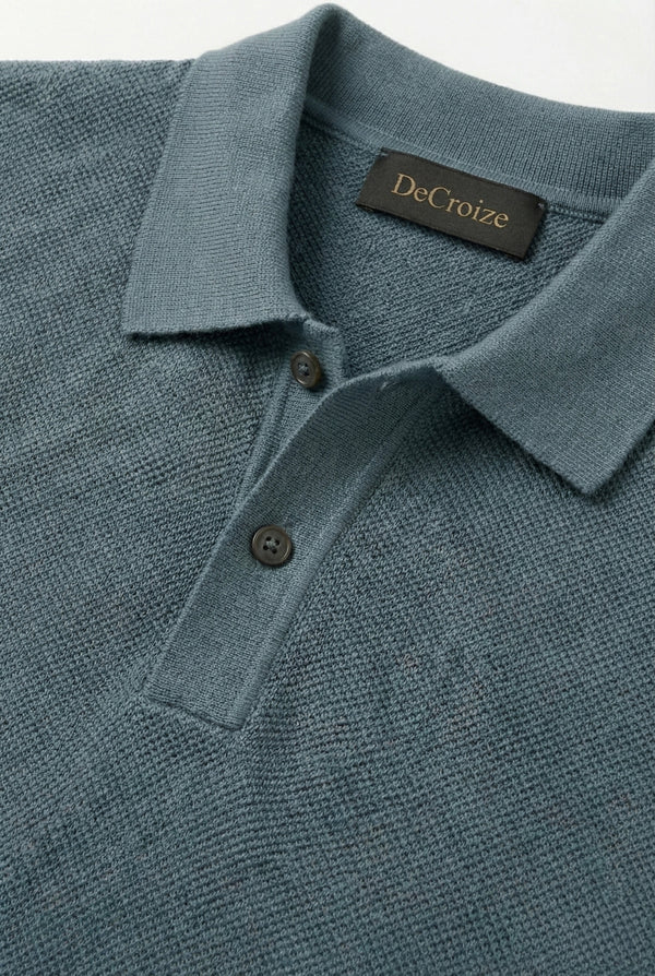 Polo Bleu Gris