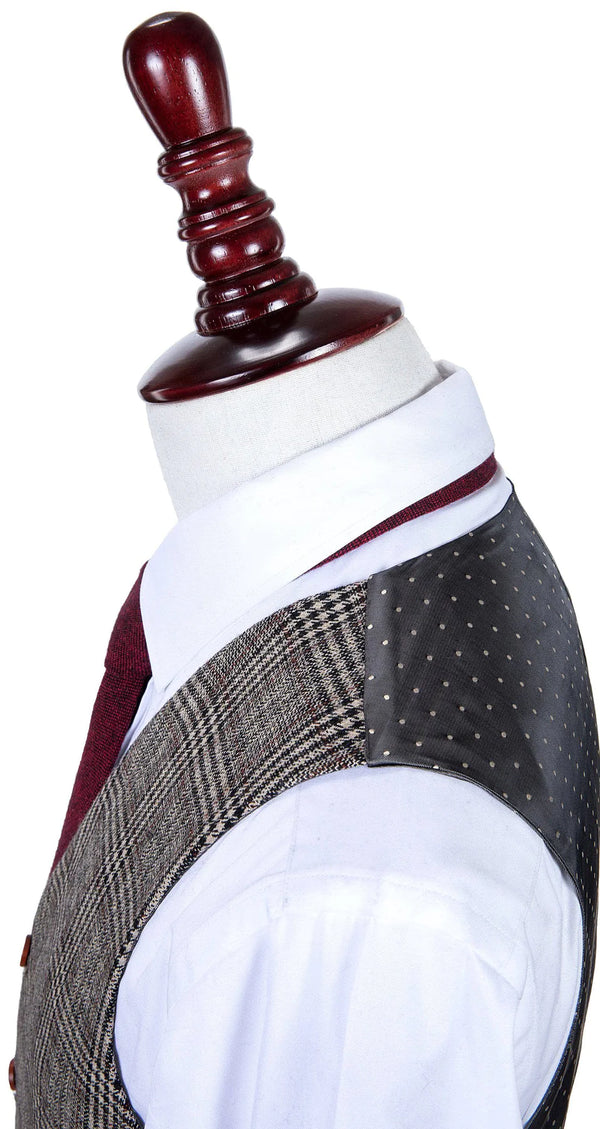 Costume Tweed Prince de Galles Marron - Stratos