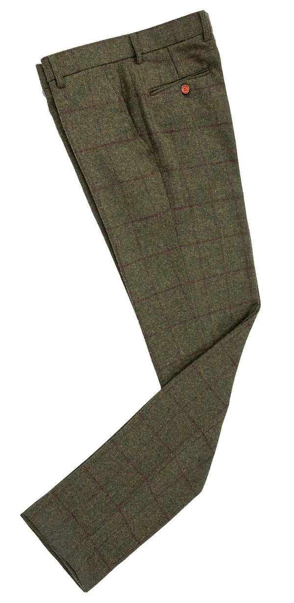 Costume Tweed à Carreaux Olive - Stratos
