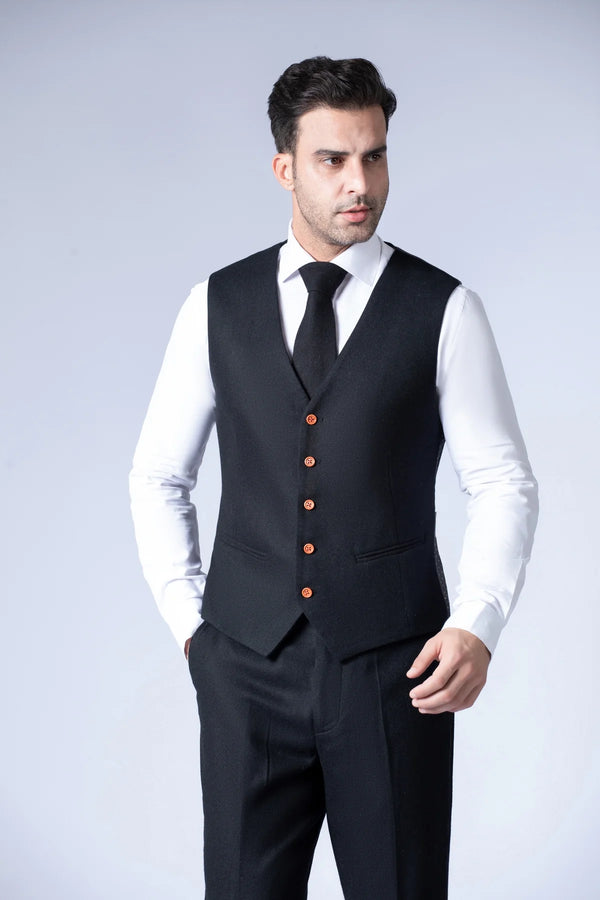 Costume Tweed Noir - Stratos