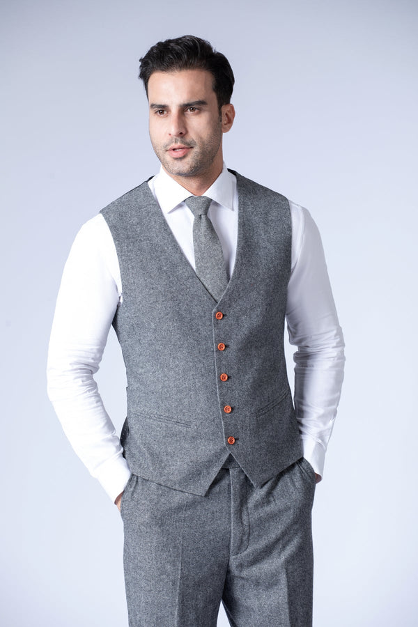 Costume Tweed Barleycorn Gris - Stratos