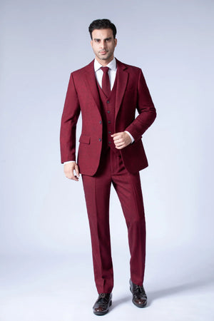 Costume Tweed Barleycorn Rouge - Stratos