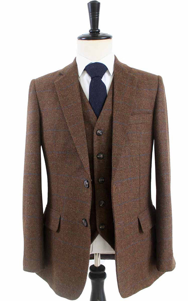 Costume 3P Tweed Brun - Stratos