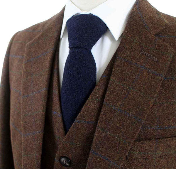 Costume 3P Tweed Brun - Stratos