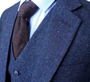 Costume 3P Tweed Tacheté Bleu - Stratos