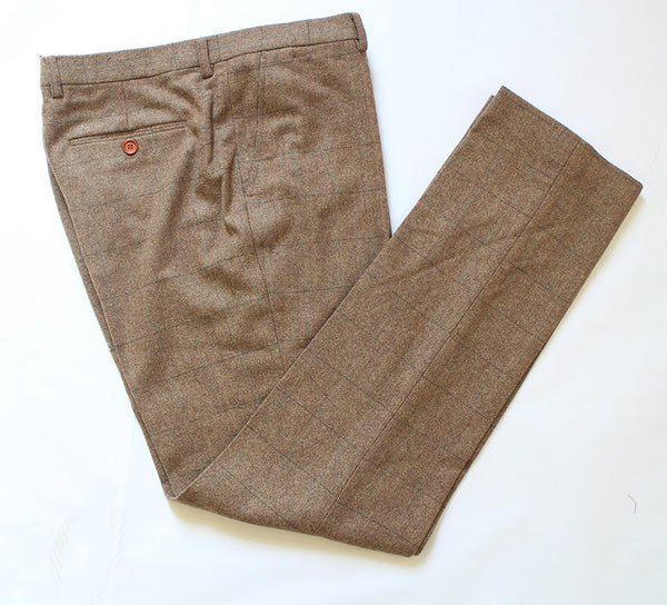 Costume 3P tweed à chevrons Brun - Stratos