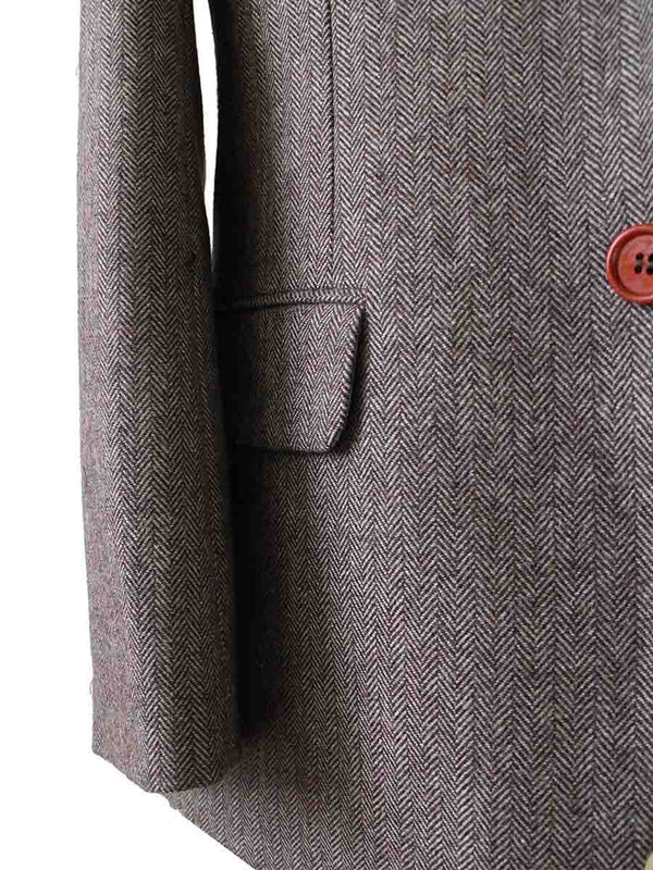 Costume 3P Tweed à Chevrons Brun - Stratos