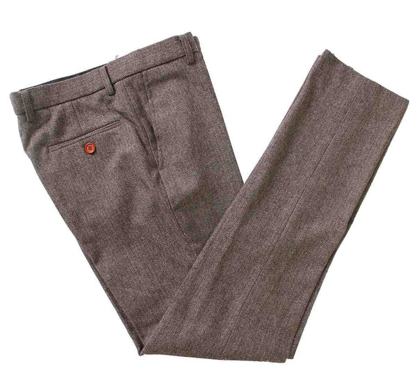 Costume 3P Tweed à Chevrons Brun - Stratos