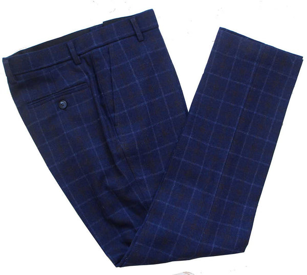 Costume 3P Tweed à Carreaux Navy - Stratos