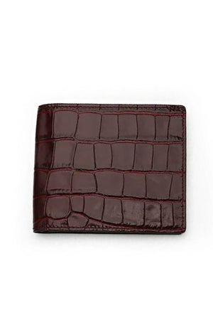 Portefeuille Crocodile Bordeaux - Stratos