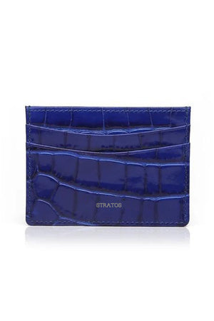 Porte Cartes Crocodile Bleu - Stratos