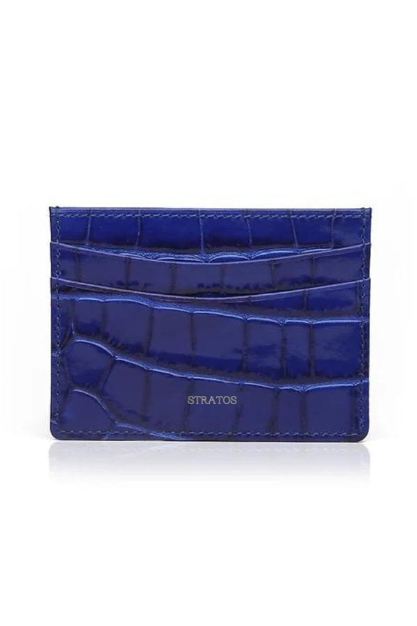 Porte Cartes Crocodile Bleu - Stratos