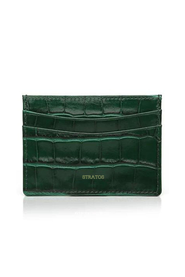 Porte Cartes Crocodile Vert - Stratos