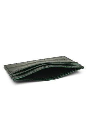 Porte Cartes Crocodile Vert - Stratos