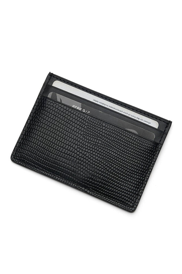 Porte Cartes Lézard Noir - Stratos