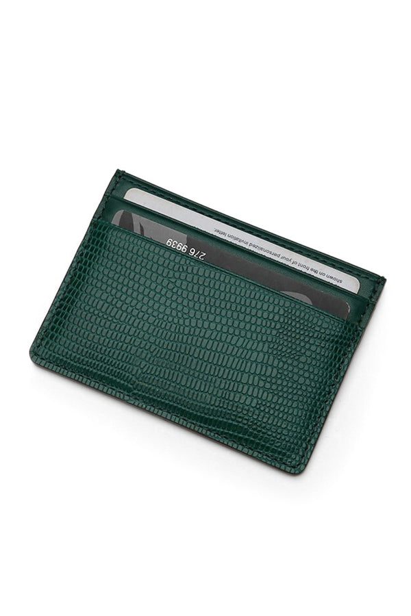Porte Cartes Lézard Vert - Stratos