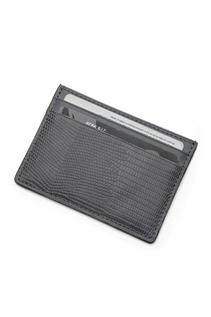Porte Cartes Lézard Gris - Stratos