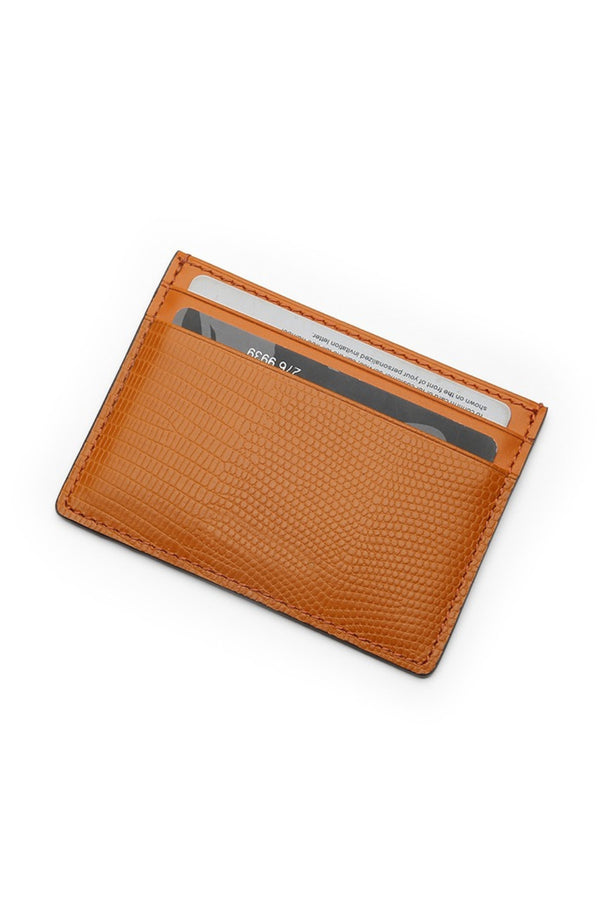 Porte Cartes Lézard Orange - Stratos