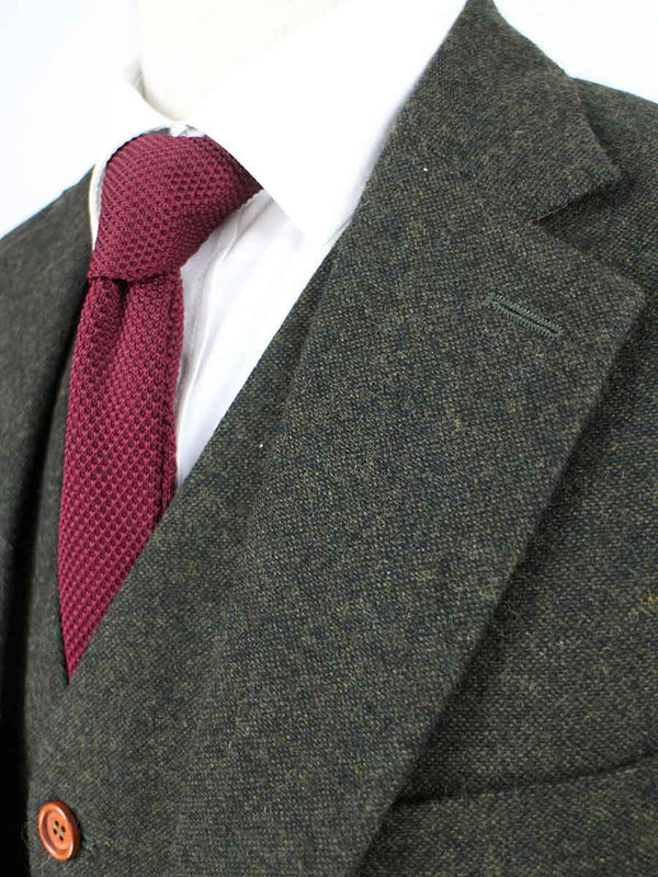 Costume 3P Tweed Barleycorn Vert - Stratos