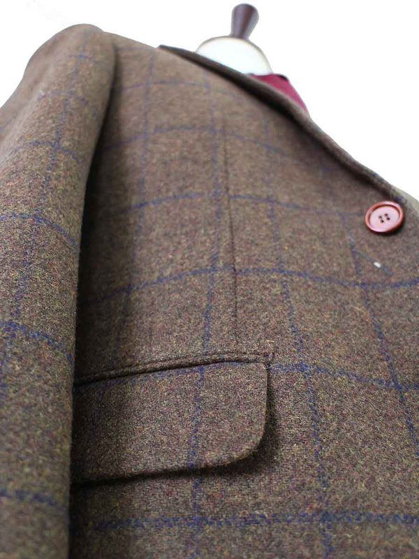 Costume 3P Tweed à Carreaux Brun - Stratos