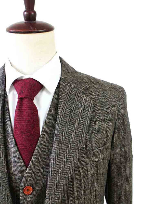 Costume 3P Tweed à Chevrons Campagne - Stratos