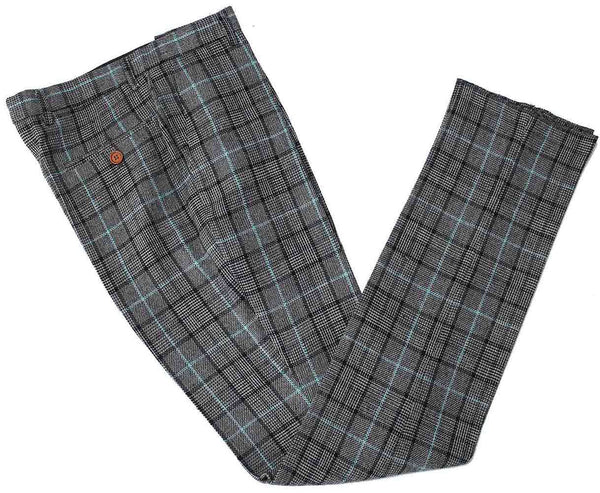 Costume 3P Tweed Pied de Poule Gris-Bleu - Stratos