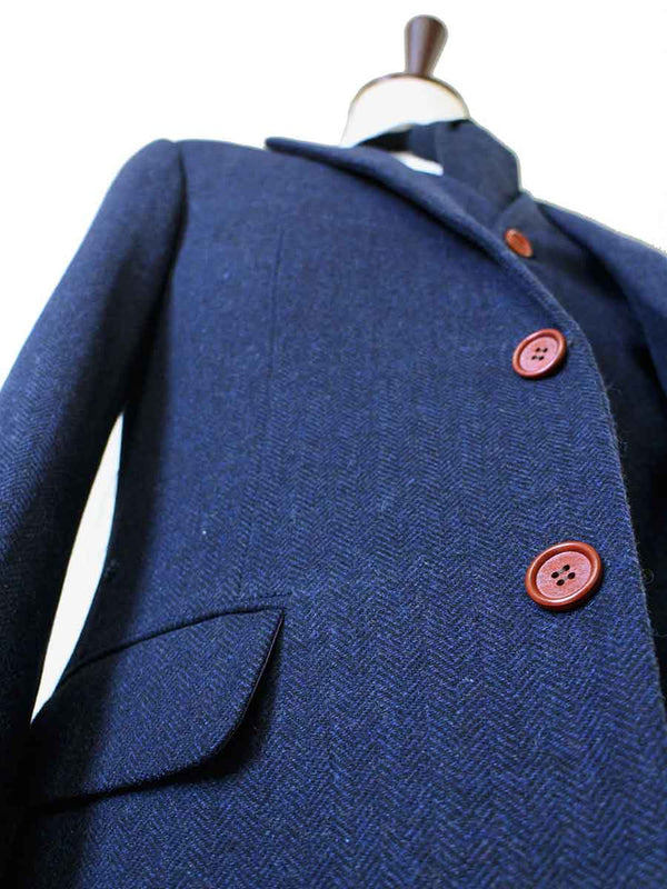Costume 3P Tweed à Chevrons Navy - Stratos